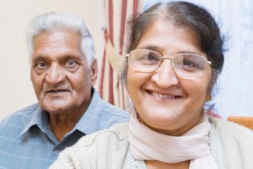 Older Asian couple