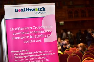 Health services in Croydon banners at Annual Meeting